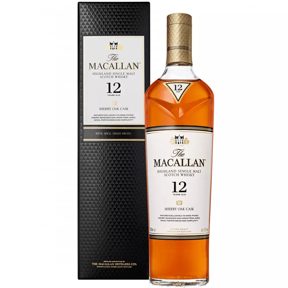 Whisky The Macallan 12 YO Sherry oak 40% 700 ml kartonik